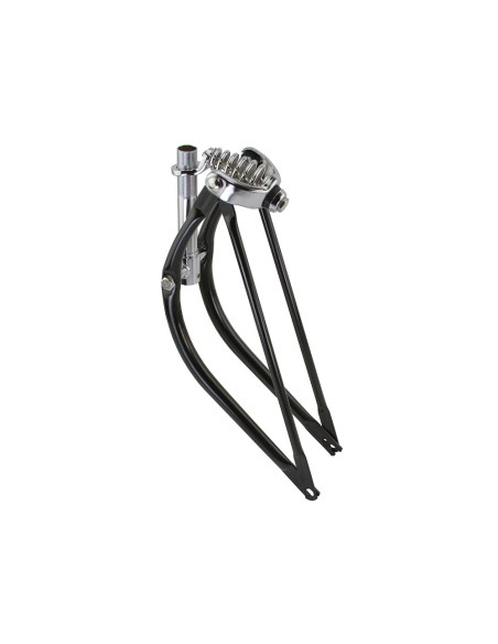 20 Lowrider Bent Spring Fork 1 Inch Black/Chrome.